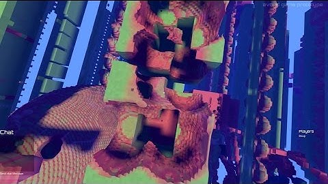 Avoyd 6DOF FPS Voxel Game - Shadows, ambient occlusion and procedural texturing