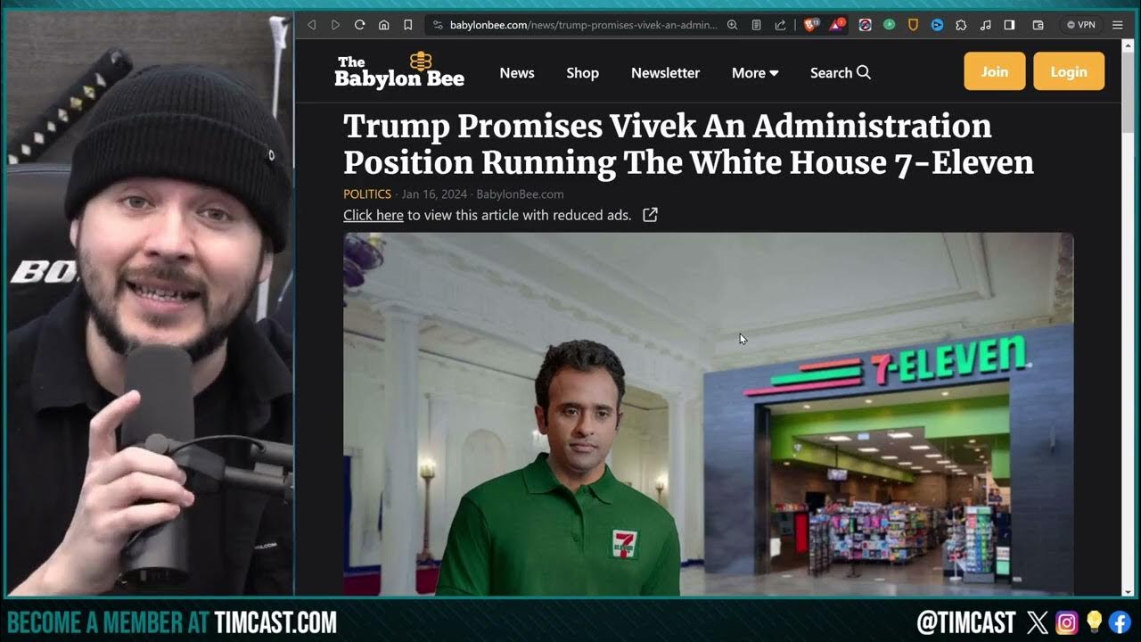 Babylon Bee Posts HILARIOUS Post About Trump Hiring Vivek Ramaswamy To Work At 7-11 Sparking OUTRAGE