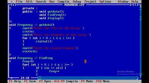 To find the Frequency of presence of an element in an array