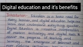 Essay On Digital Education And Its Benefits Advantage Of Digital Education English Essay