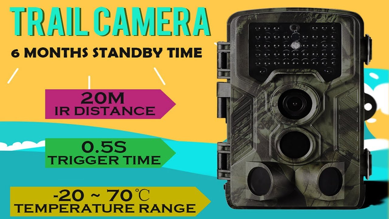 Lixada HC 800A 12MP 1080P Trail Camera IP65 Waterproof - YouTube