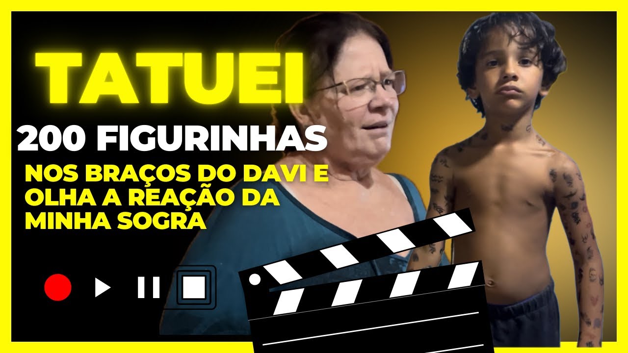 TROLEI A SOGRA TATUANDO 200 TATUAGENS DE FIGURINHAS NO DAVI #trolagem