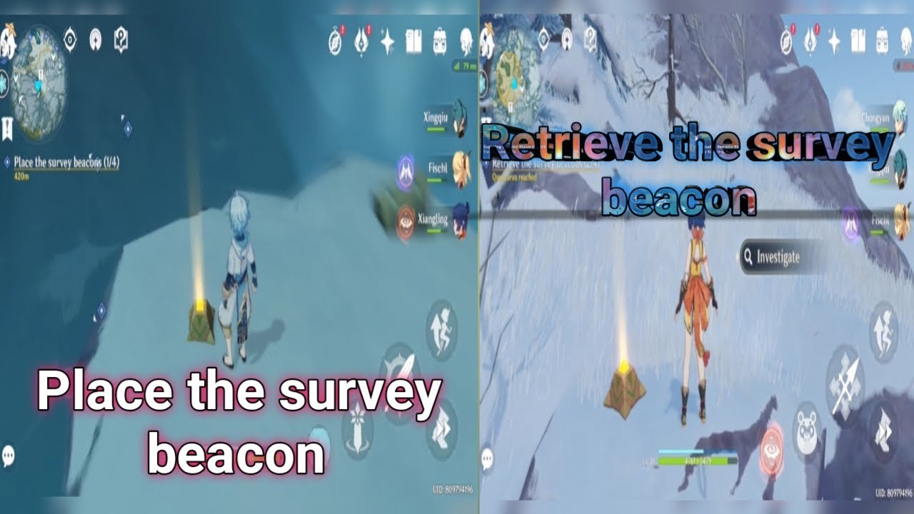 Retrieve the survey beacon / Place the survey beacon Genshin Impact