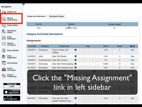 how to check missing assignments on powerschool