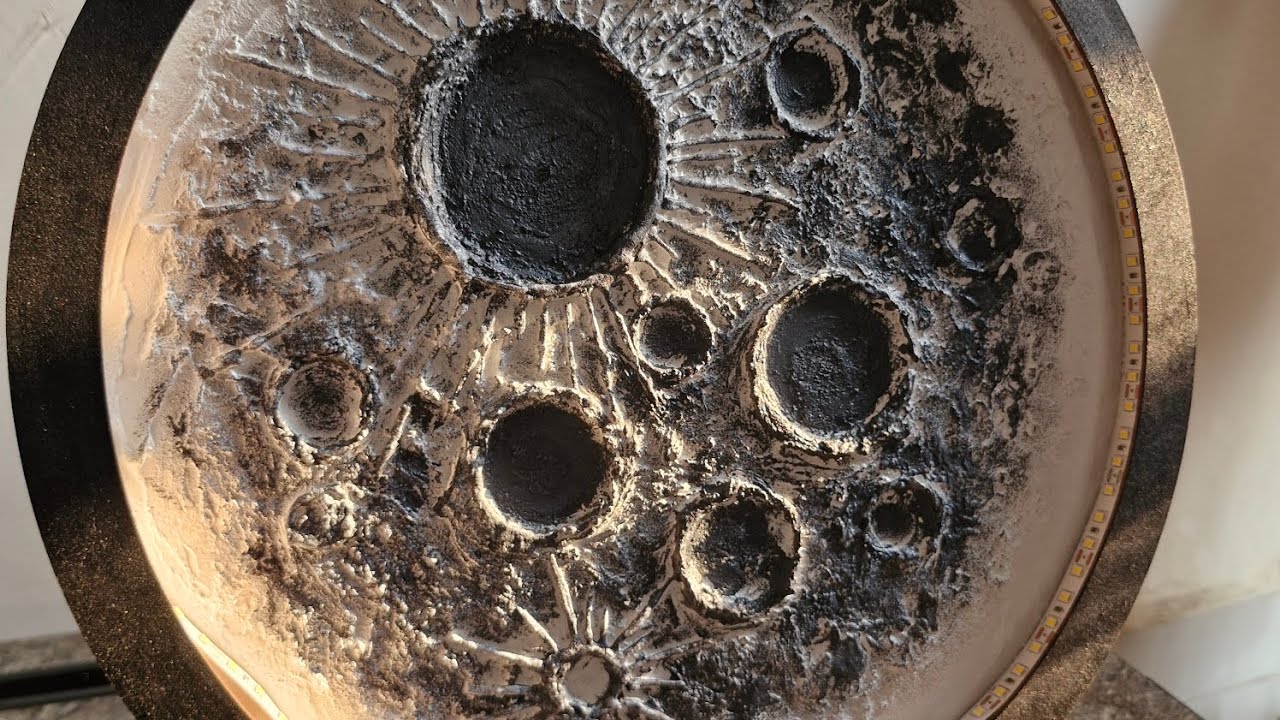 How to make easy 3D moonlight texture art 🌕😍# moonlight 