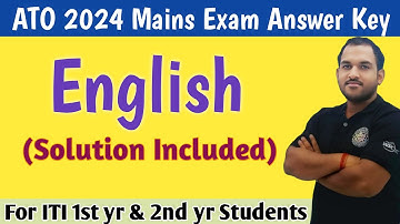 OSSC ATO 2024 Main Exam Answer Key | English | B MOHAN KUMAR #ossc #english #answerkey