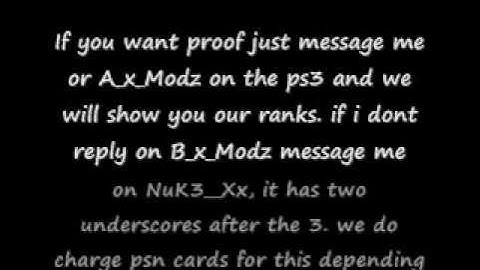 Cod4 hacks all gold guns and more! Ps3 Only!!