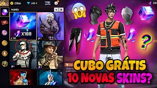 FINALMENTE!! CUBO GRÁTIS E 10 NOVAS SKINS NA LOJA? SOMBRA ROXA, CALÇA ANGELICAL, NOVIDADES FREE FIRE