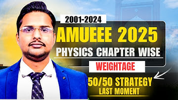 physics chapterwise analysis amueeee 2001-2024|amu btech 2025 physics chapterwise weightage