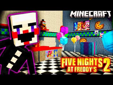 PUPPET at the FNAF 2 PIZZERIA in MINECRAFT! 🐻🍕 - Part 4