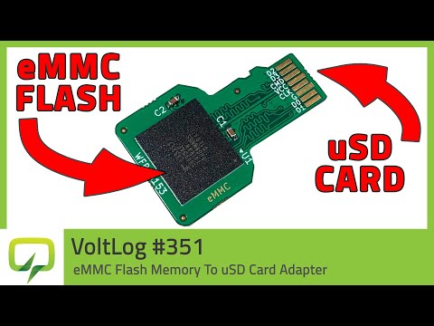 eMMC WFBGA153 Flash Memory To microSD Card Adapter - Voltlog #351