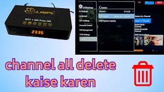 Lripl OTT+S2 DD free HD set top box ko all delete kaise karen | lripl set top Box all delete kaise