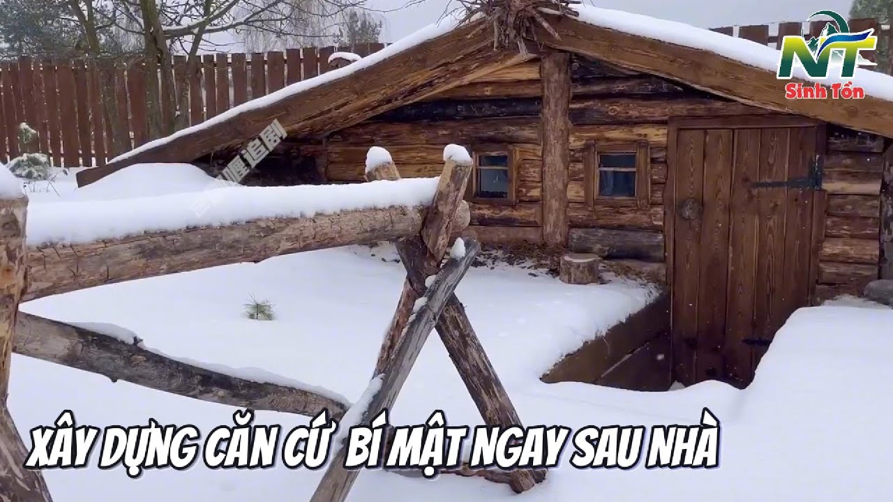Một Mình Xây Dựng Ngôi Nhà Trú Ẩn Bằng Gỗ Giữa Mùa Đông – Sau Vườn Nhà
