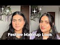 Festive Glow Makeup Tutorial || Minimal Party Look for Any Occasion 💫✨|| Mannat 🌸|| Vintage Fairy