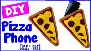 DIY Crafts: Easy DIY Phone Case / Pouch Project (Pizza Emoji Inspired)