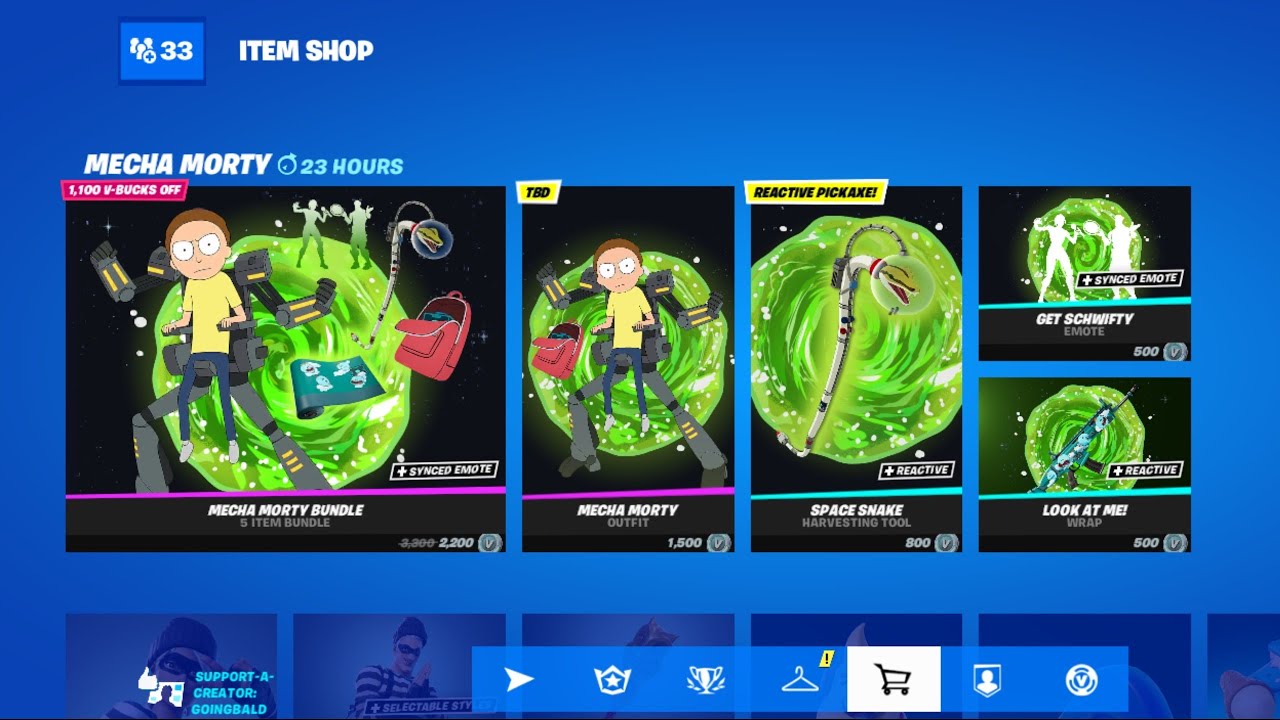 August 21, 2021 NEW FORTNITE ITEM SHOP!!! NEW MECHA MORTY BUDDLE!!!
