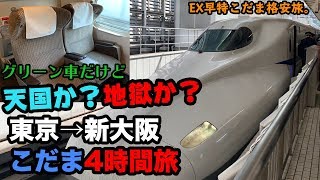 東海道新幹線こだま N700系グリーン車を破格の値段で乗り、東京〜新大阪まで乗り通してみた。【スマートEX早特】