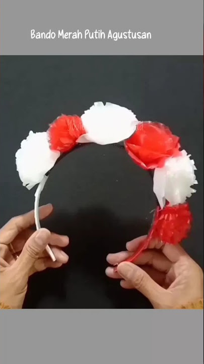 Hiasan kepala untuk agustusan dari plastik kresek bekas