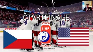 ČESKO VS USA ČTVRTFINÁLE |MS V HOKEJI 2024 |NHL 24 |PS5