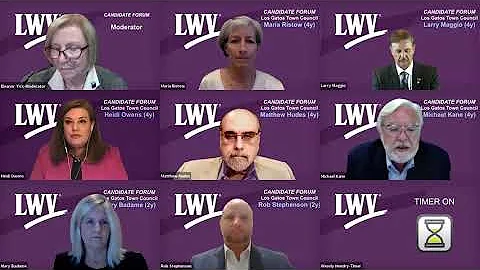 LWV Candidate Forum - Los Gatos Town Council