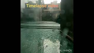 Timelapse video of Rain in Urban building