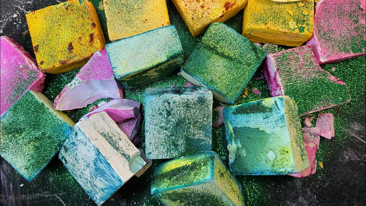 Dyed Citric Acid Gymchalk | Oddly Satisfying