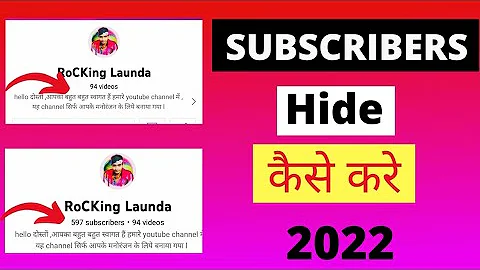 How To Hide Subscribers On Youtube || Subscribers Hide Kaise Kare 2022