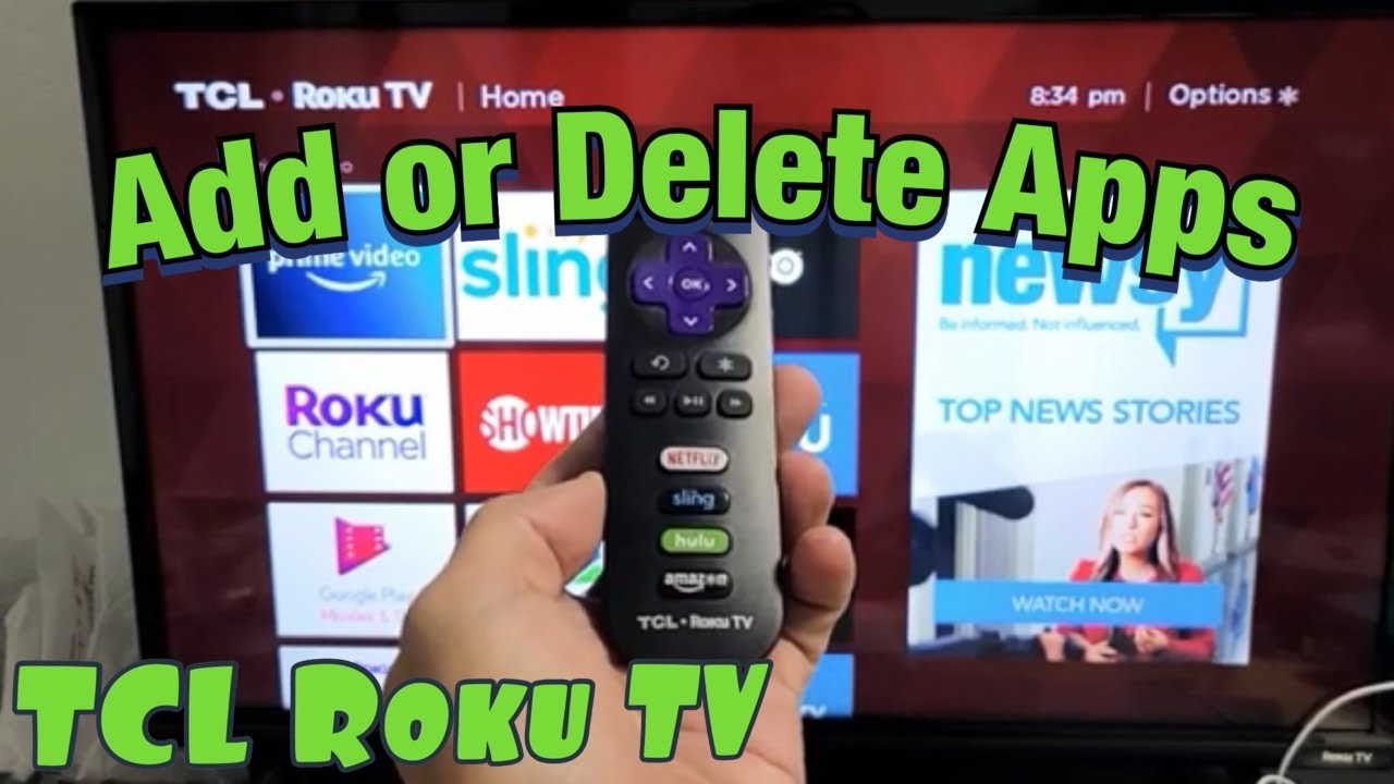 TCL Roku TV How To Add Delete Apps YouTube