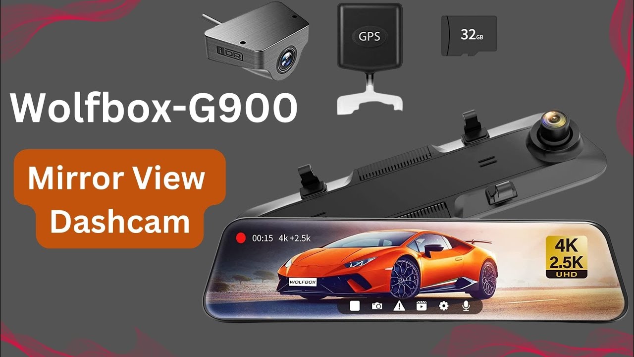 i05 | WOLFBOX Dash Cam Front and Rear, 4K Dash Cam with GPS WiFi UHD  2160P/1600P + 1080P