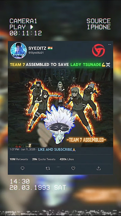 Lady hokage saved by team 7💪☠️