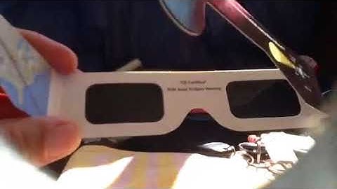 Total solar eclipse viewing safety glasses