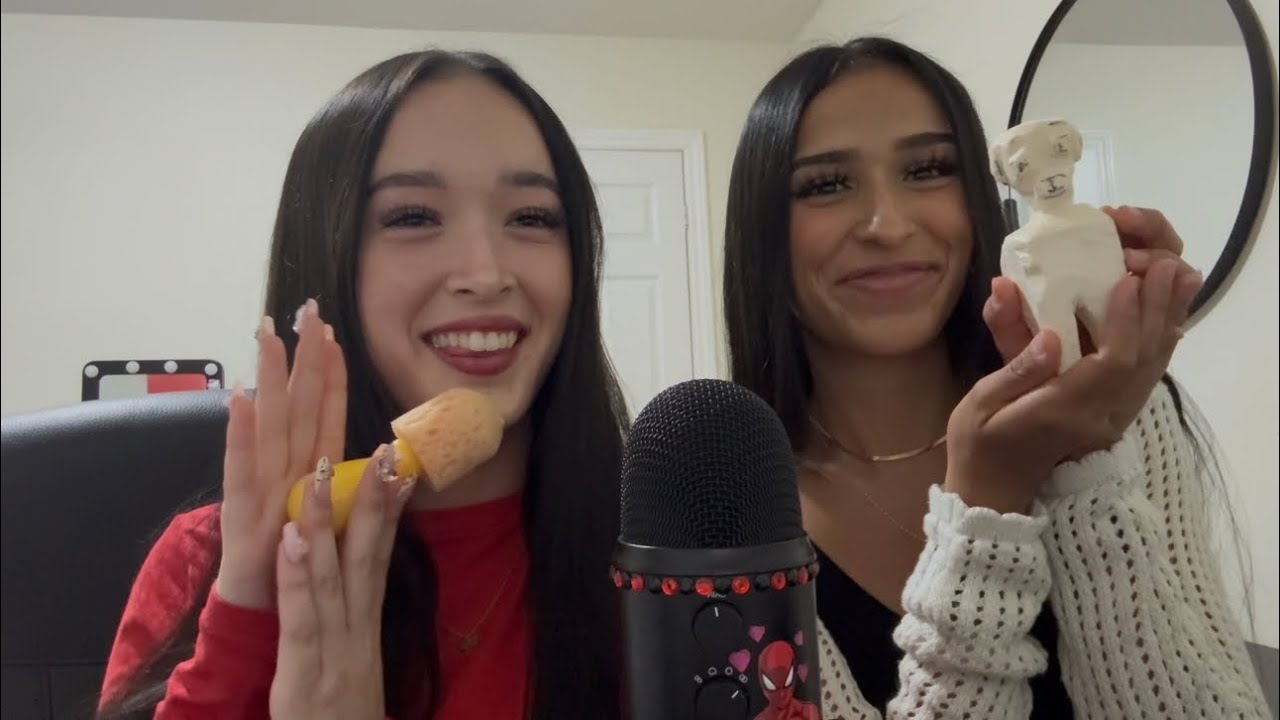 My friend tries ASMR!