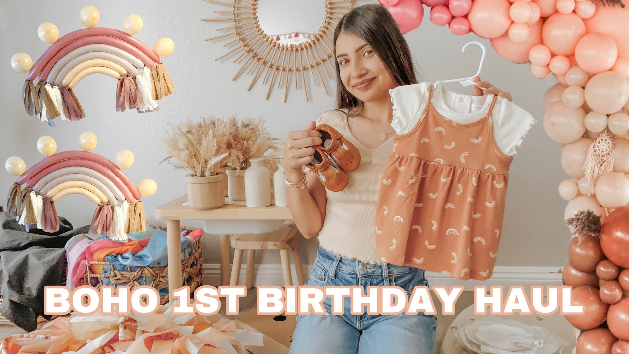 Baby's 1st Birthday Party Haul | Boho Rainbow Theme | Decor, Food Ideas, & Gift Ideas