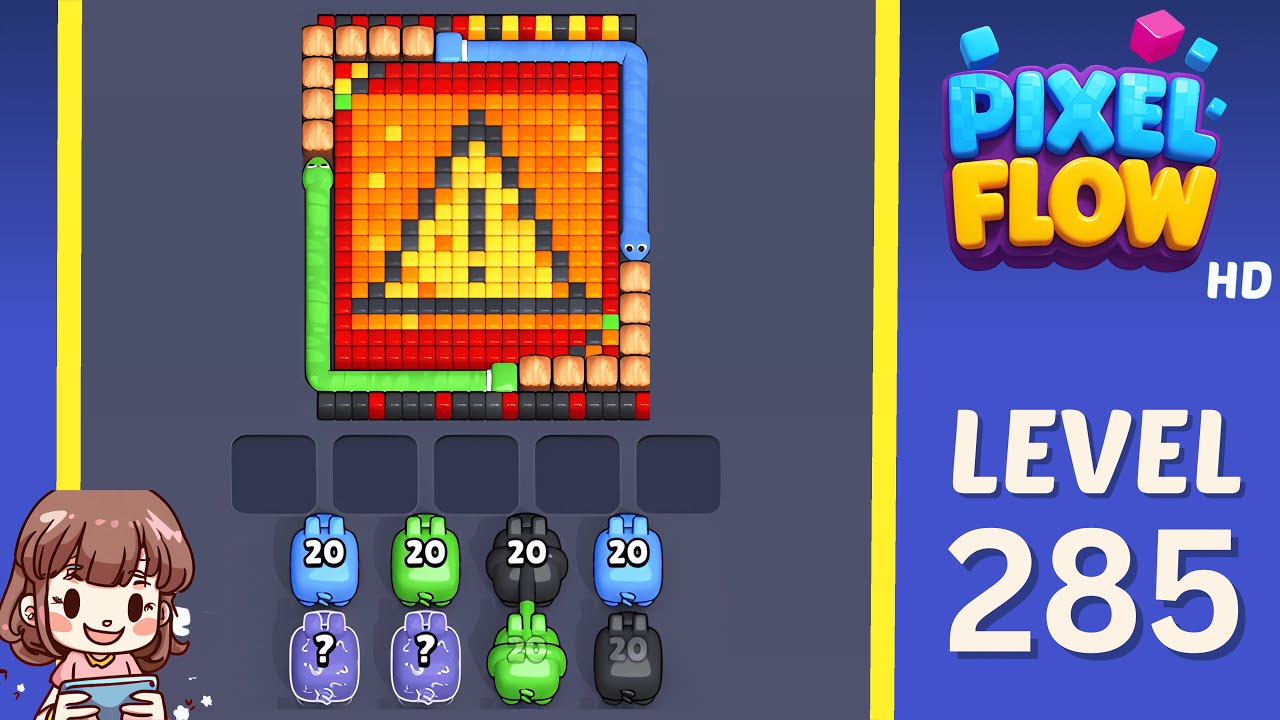 Pixel Flow Level 285 Solution Walkthrough - YouTube