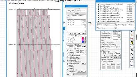 OpenTrack Tutorial in 2 minutes Part 7: Route Occupation, Speed Distance diagram, Stop at Station