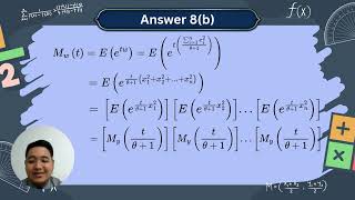 Question 8 - Assessment 2 -STA568 Mathematical Statistics II