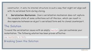 Understanding HashSet Serialization Issues in Java