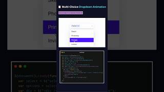 Custom Multi Select Dropdown Animation with HTML CSS JavaScript 🔥