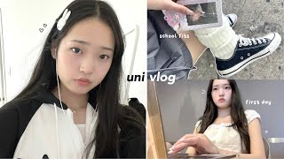 first day of UNI vlog: grwm, third year student, what's in my backpack, busy student life