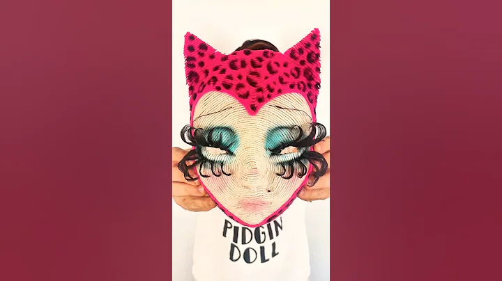 YARN CAT 🧶 #pidgindoll #makeupartist #makeup #mua #yarnmakeupdoll #yarnmakeuptrend #creativemakeup