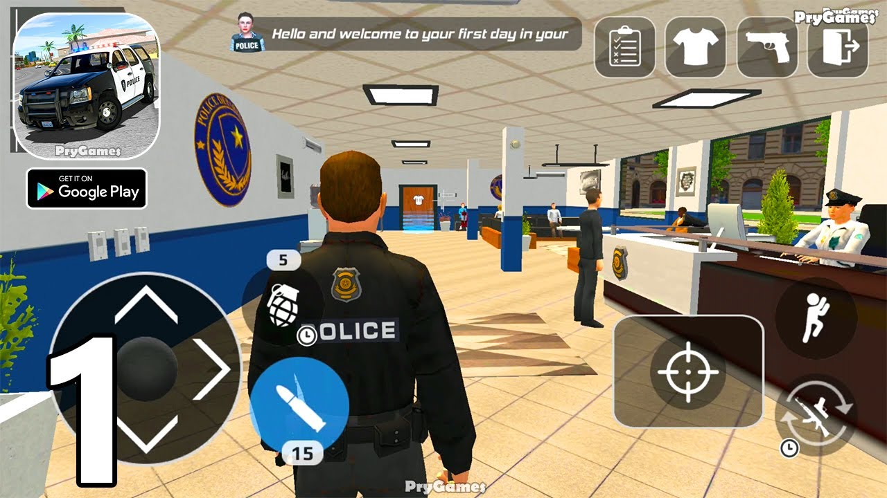 Police Simulator: Officer Duty - Gameplay Part 1 Police Cop Simulator & Police Car City Driver