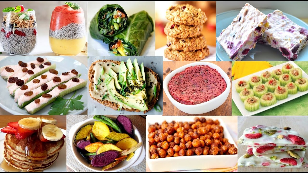 10 RECETAS DE SNACKS SALUDABLES, FACILES, RAPIDOS, CON POCAS CALORIAS Y