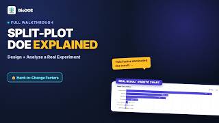 Designing a Split-Plot Experiment in BioDOE (Full Walkthrough with Real Analysis)