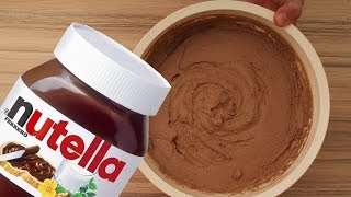 Tortencreme mit Nutella selber machen einfache Schokocreme Anleitung Deutsch Sahnecreme