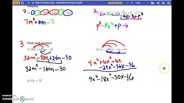 Unit 5 Quiz 1 Review
