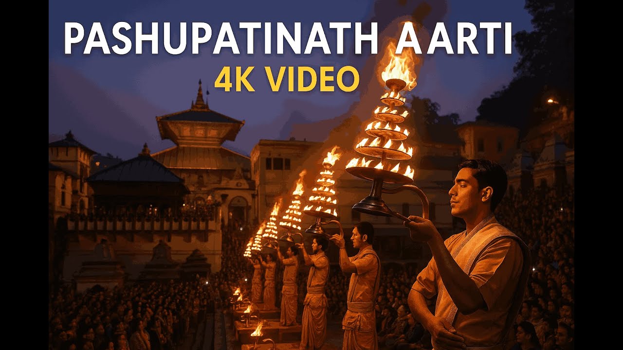 Pashupatinath Temple Aarti 2025 | Full Evening Sandhya Aarti in Stunning 4K Ultra HD | Bagmati River