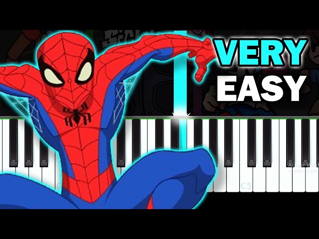 SPIDER-MAN THE ANIMATED SERIES - EASY Piano Tutorial 