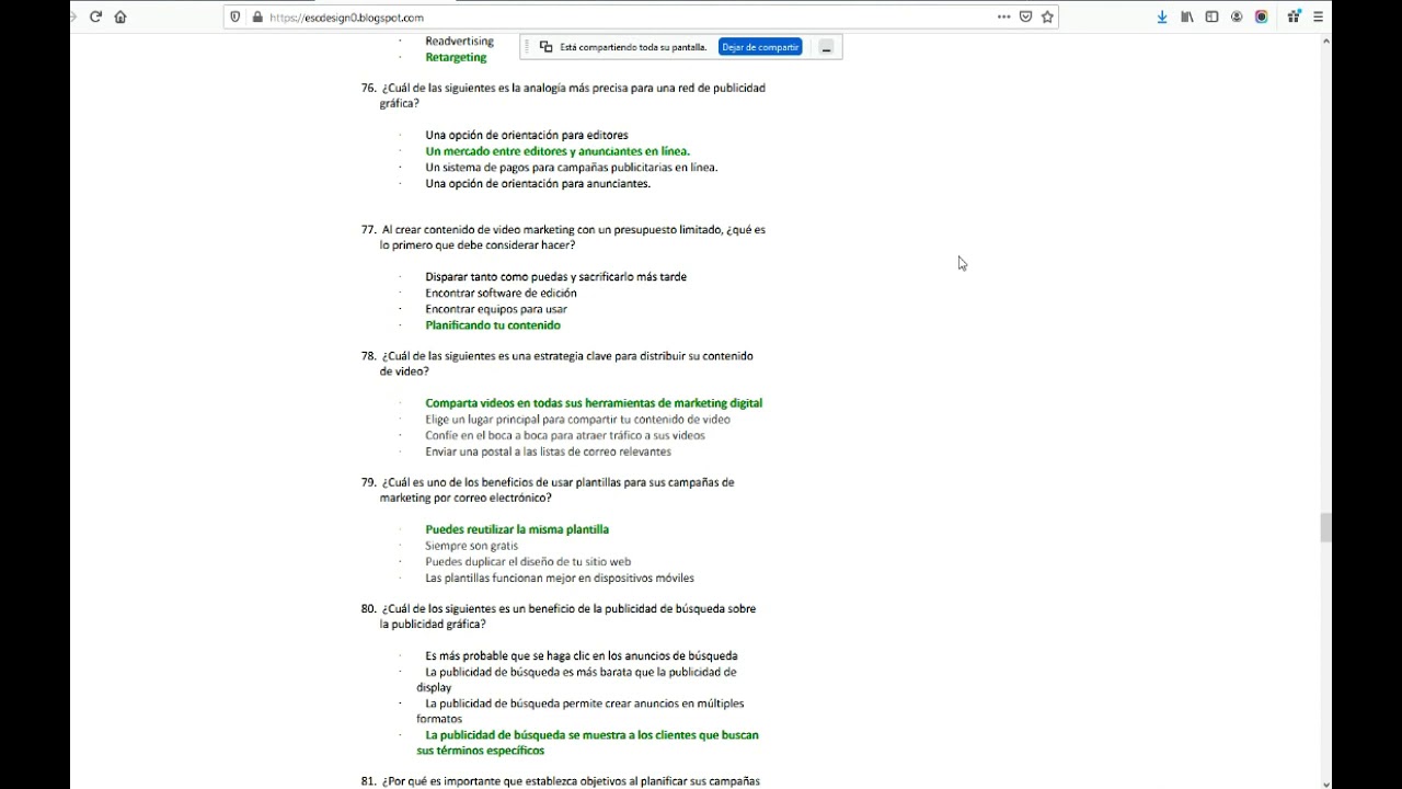 Google Activate | Respuestas EXAMEN FINAL | Fundamentos de Marketing