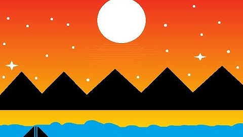 How to draw orange scenery in ms paint |  computer drawing | ms paint | @littlestarkidchannel