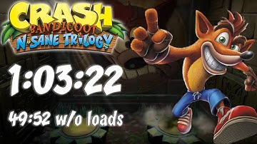 Crash Bandicoot [PS4] - Speed Run in 1:03:22 (49:52 w/o loads)
